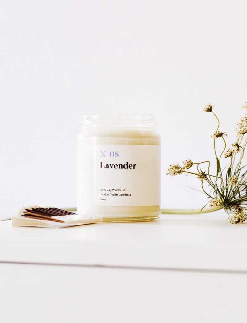 A Scent for Every Memory Mia's Co Lavender Scented Candle, Handmade with Natural Soy Wax and Cotton Wicks, 7.5 oz Minimalist Aromatherapy Candle for Home, Long Lasting Burning for Stress Relief, Candle Gift for Women - Image 4